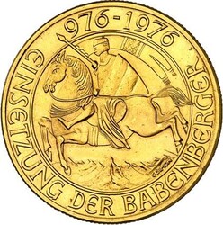 ÖSTERREICH. 2. Republik seit 1945. 1000 Schilling 1976 Gold 12,15g ...