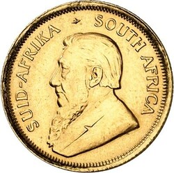 SÜDAFRIKA. Republik seit 1961. 1/10 Krügerrand 1983 Gold 3,39g fein ...