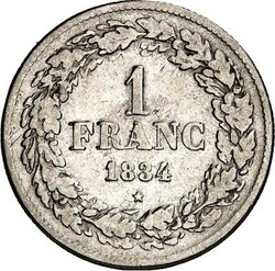 BELGIEN. KÖNIGREICH. Leopold I. 1831-1865. 1 Franc 1834. KM 7.1. . ...