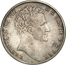 DÄNEMARK. KÖNIGREICH. Christian VIII. 1839-1848. Speciedaler 1847 F ...