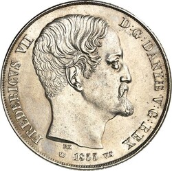 DÄNEMARK. KÖNIGREICH. Frederik VII. 1848-1863. 2 Rigsdaler 1855 F.K ...