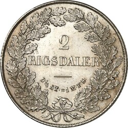 DÄNEMARK. KÖNIGREICH. Frederik VII. 1848-1863. 2 Rigsdaler 1855 F.K ...