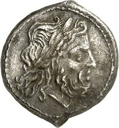 RÖMISCHE REPUBLIK : Silbermünzen. Anonym 211-208 v. Chr. Quinar ...