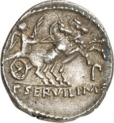 RÖMISCHE REPUBLIK : Silbermünzen. Publius Servilius Marci filius ...