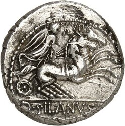 RÖMISCHE REPUBLIK : Silbermünzen. Decimus Iunius Silanus Lucii ...