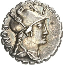 RÖMISCHE REPUBLIK : Silbermünzen. Gaius Poblicius Quinti filius 80 ...