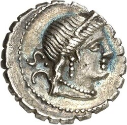 RÖMISCHE REPUBLIK : Silbermünzen. Gaius Naevius Balbus 79 v. Chr. ...