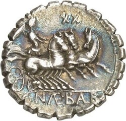 RÖMISCHE REPUBLIK : Silbermünzen. Gaius Naevius Balbus 79 v. Chr. ...