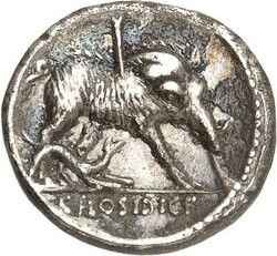 RÖMISCHE REPUBLIK : Silbermünzen. Gaius Hosidius Gaii filius Geta ...