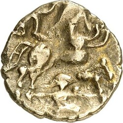 GALLIEN. NAMNETES (um Nantes). Viertelstater 1,32g. Kopf m. ...