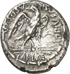 RÖMISCHE REPUBLIK : Silbermünzen. Marcus Plaetorius Marci filius ...