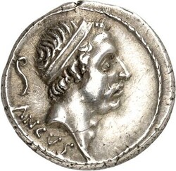 RÖMISCHE REPUBLIK : Silbermünzen. Lucius Marcius Philippus 56 v. ...