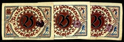 NOTGELD BESONDERER ART. STOFFGELD. Bielefeld, Stadtsparkasse. 25 Mark ...