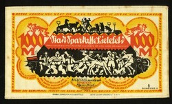 NOTGELD BESONDERER ART. STOFFGELD. Bielefeld, Stadtsparkasse. 1000 ...