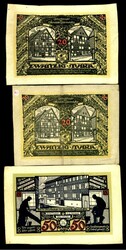NOTGELD BESONDERER ART. LEDERGELD. OSTERWIECK am Harz (Sa.-Anhalt). ...