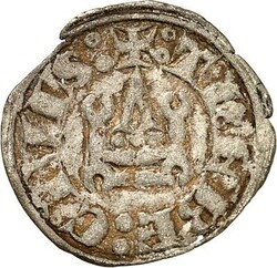 ATHEN, Herzogtum. Wilhelm I. / Guido II. 1280-1287-1308. Bi-Denier 0 ...