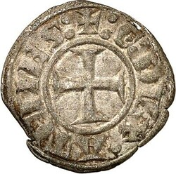 ATHEN, Herzogtum. Wilhelm I. / Guido II. 1280-1287-1308. Bi-Denier 0 ...