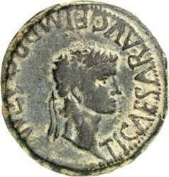 SPANIEN. TURIASO. Tiberius 14-37. AE-As 29mm 10,87g. L Caec Aquinuss ...