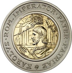 ANDORRA. 20 Diners 1996 Krönung Karl d.Großen, Ag 22g fein, ...