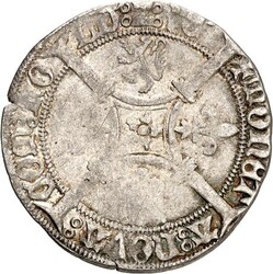 BELGIEN. FLANDERN. Louis II. de Male 1346-1384. 3,68 g. Behelmter ...