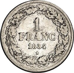 BELGIEN. KÖNIGREICH. Leopold I. 1831-1865. 1 Franc 1834. KM 7.1. .  ...