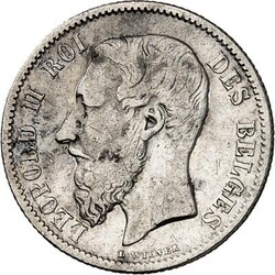 BELGIEN. KÖNIGREICH. Leopold II. 1865-1909. 50 Centimes 1868 franz. ...
