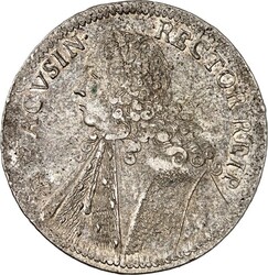 KROATIEN. RAGUSA. Tallero 1761 Brb. d. Rektors n.l. / Gekr. Wappen. ...