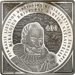 LITAUEN (LITHUANIA). Zweite Republik. 100 Litu 2013 Klippe Ag, 400 J. ...