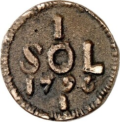 LUXEMBURG. Belagerung 1794-95. Cu - Sol, Bronze. K.M. 19. J.. ...