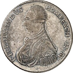MALTA. Ferdinand Hompesch 1797-1799. Taler zu 30 Tari 1798. Geharn. ...