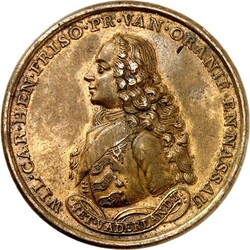 NIEDERLANDE. GESCHICHTLICHE JETONS U. MEDAILLEN. Medaille 1747 auf ...