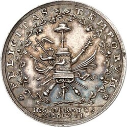 NIEDERLANDE. GESCHICHTLICHE JETONS U. MEDAILLEN. Medaille 1766 (v. G. ...