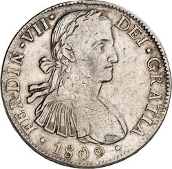 BOLIVIEN. Fernando VII. 1808-1825. 8 Reales 1809 IL Potosi.Ferdinand ...