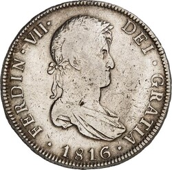 BOLIVIEN. Fernando VII. 1808-1825. 8 Reales 1816 IL Potosi.Ferdinand ...