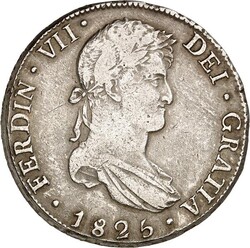 BOLIVIEN. Fernando VII. 1808-1825. 8 Reales 1825 IL Potosi.Ferdinand ...