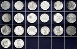 ISRAEL. LOTS. Sammlung 20 Sonderprägungen 1958-1977 5 Lirot 1958, ...