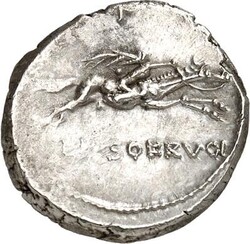 RÖMISCHE REPUBLIK : Silbermünzen. Lucius Calpurnius Piso Frugi 90 v ...