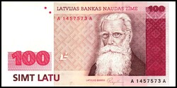 LETTLAND. 100 Latu 1992. Pick 47. . Erhaltung: II Schätzpreis: 150