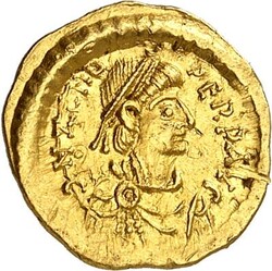 RÖMISCHES KAISERREICH. ZENO I., 2. Regierung 476-491. Tremissis 1 ...