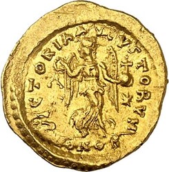 RÖMISCHES KAISERREICH. ZENO I., 2. Regierung 476-491. Tremissis 1 ...