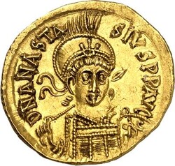 RÖMISCHES KAISERREICH. ANASTASIUS I. 491-518. Solidus (492/507) 4 ...