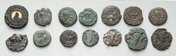 GRIECHEN. AXUM (Äthiopien). 14 AE-Stücke. 12-16mm, Wazebas II. mit ...