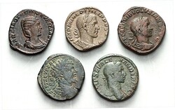 RÖMISCHES KAISERREICH. Allgemein: Bronzemünzen: Sesterze etc. 5 ...