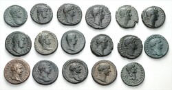 RÖMISCHES KAISERREICH. Allgemein:Bronzemünzen: AE-Asse. 18 AE-Asse: ...