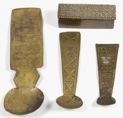 AFRIKA. GHANA - ASHANTI GOLDGEWICHTE. Goldstaub-Löffel Messingblech, ...