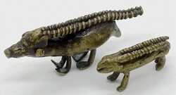 AFRIKA. GHANA - ASHANTI GOLDGEWICHTE. 2 Antilopen 33 x 5mm 8,57g, 57 ...