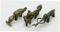 AFRIKA. GHANA - ASHANTI GOLDGEWICHTE. Lot 3 Tiere: Stachelschwein ...