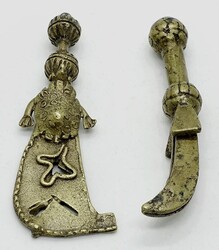 AFRIKA. GHANA - ASHANTI GOLDGEWICHTE. Zeremonialschwerter 70mm 20,6g, ...