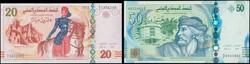 110.550.450: Banknoten - Afrika - Tunesien