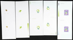 Yvert 593. 1974. U.P.U.. Group of progressive plate proofs of the set ...